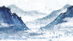 传统山水水墨画