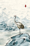 传统山水水墨画