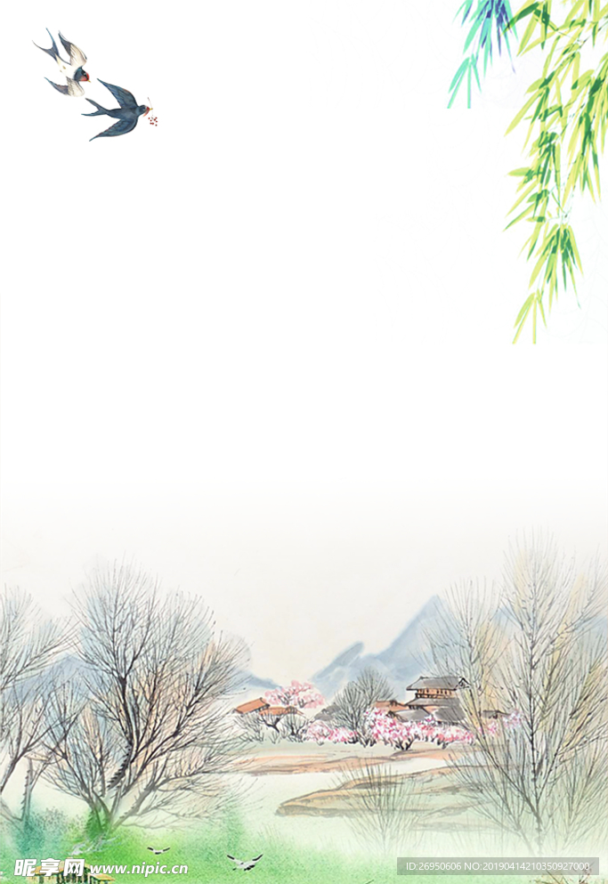 中国风春日背景