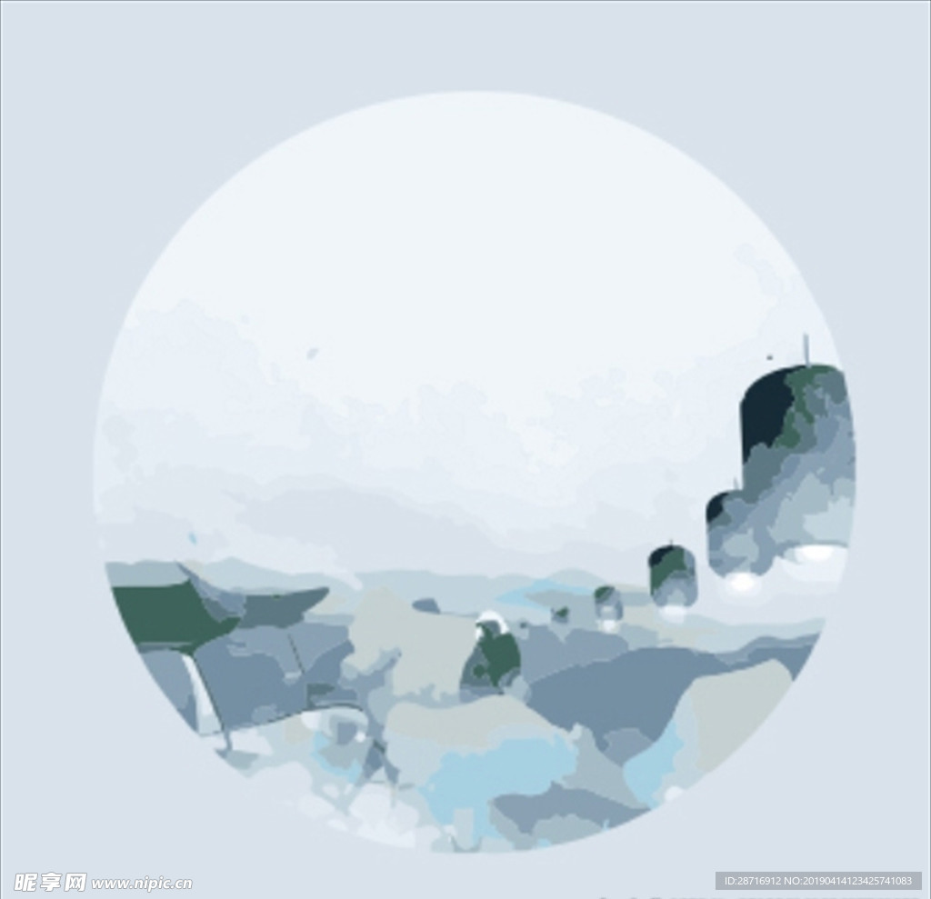 中国风水墨山水画
