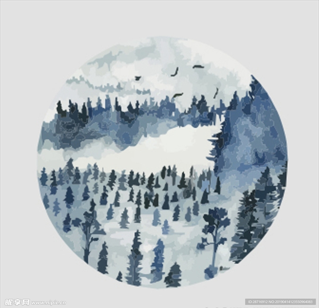 中国风水墨山水画