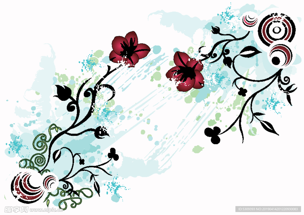 欧美花纹