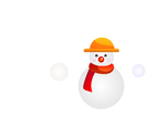 卡通可爱雪人