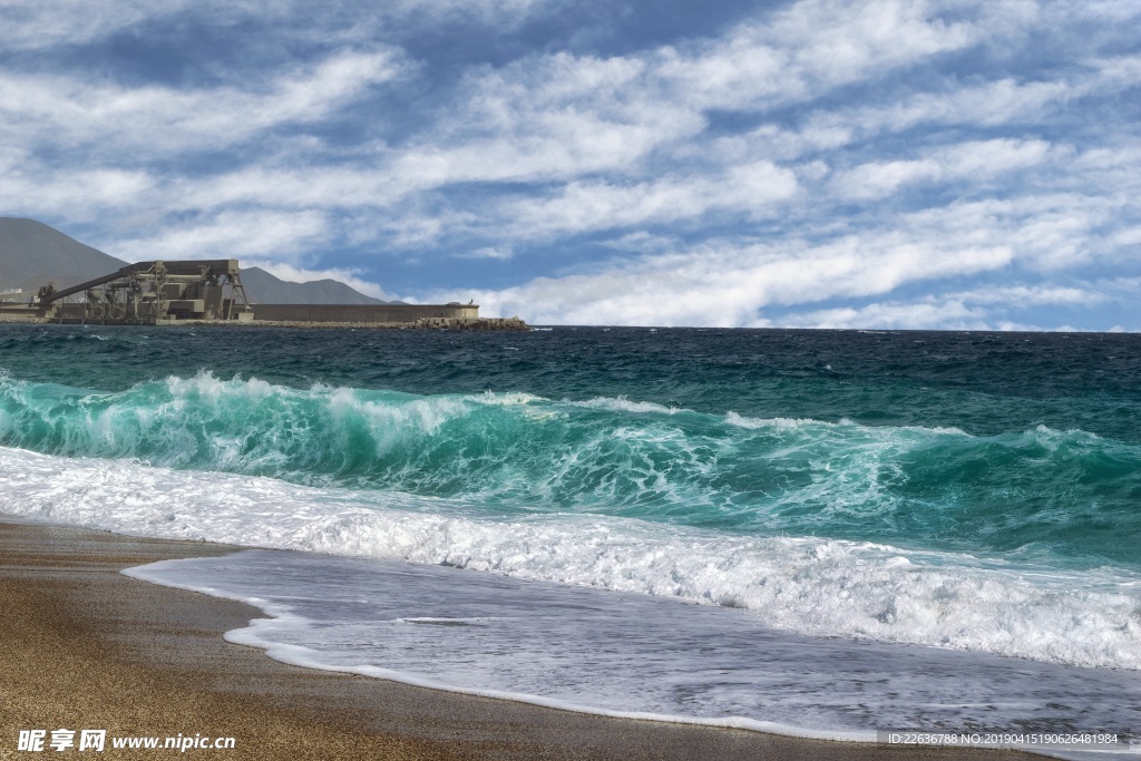 海洋海岸线海边风景6k图片素材