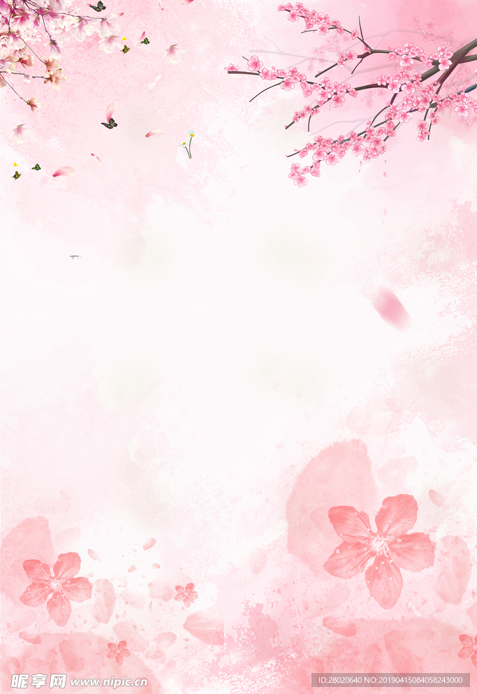 唯美桃花海报