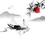 唯美水墨山水画
