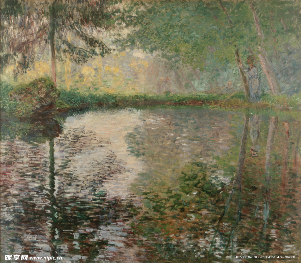 莫奈 油画 风景 北欧 人物