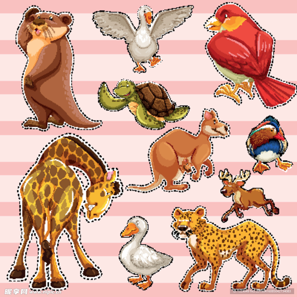 卡通野生动物