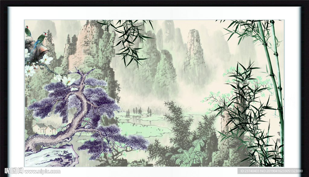 巨幅山水画