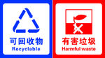 标识 可回收物  有害垃圾