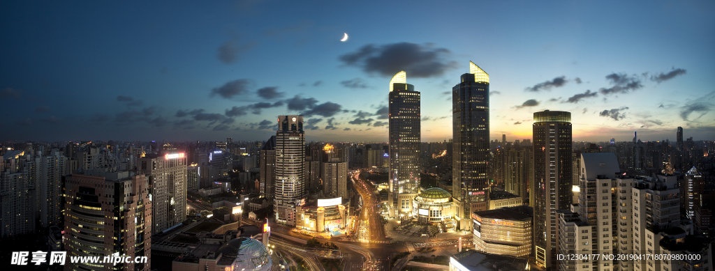 建筑 城市 晚上 夜景 黄昏
