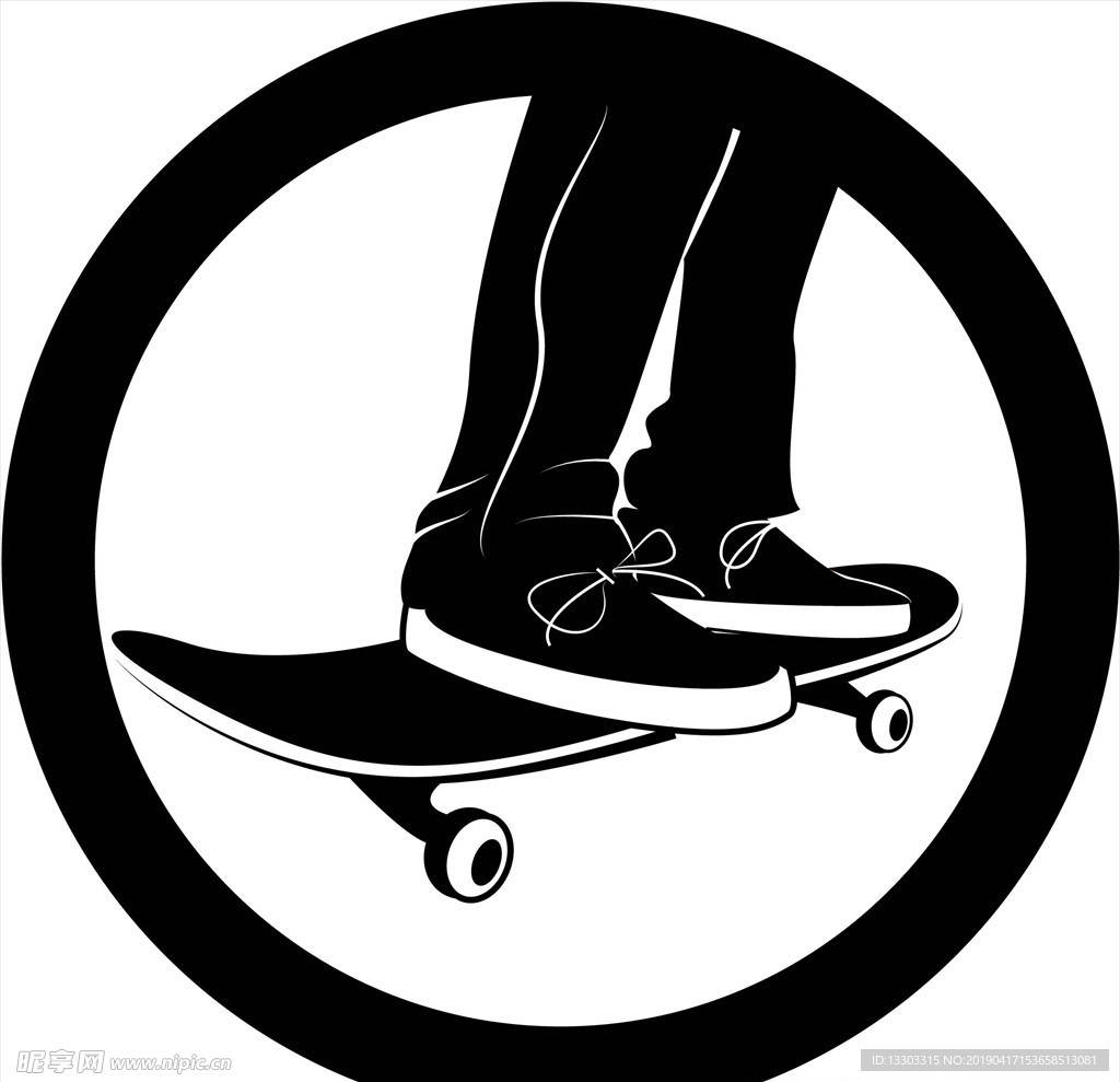 滑板标志矢量素材