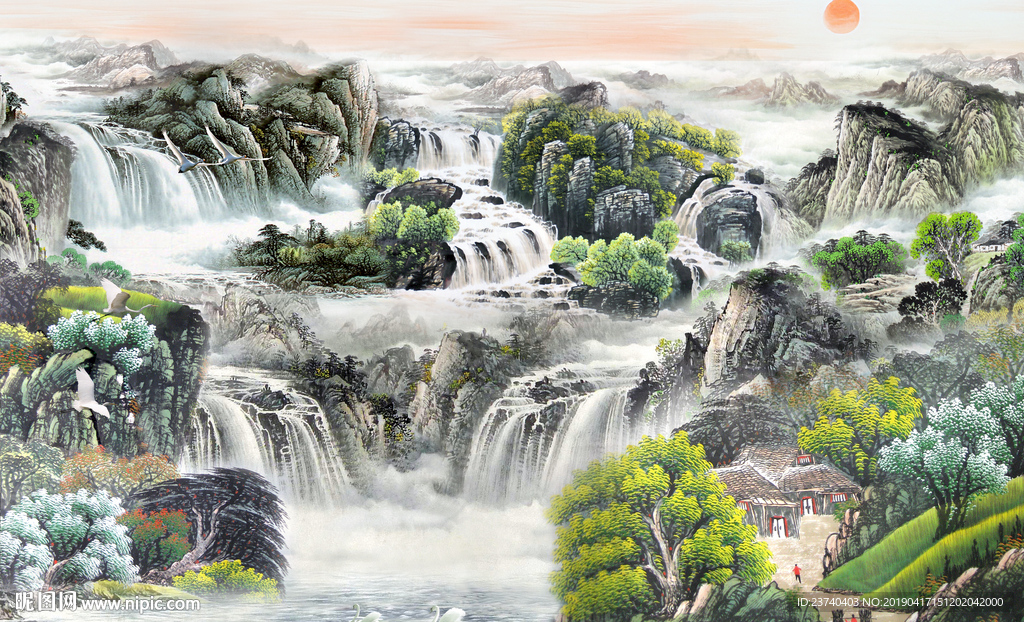 巨幅山水画