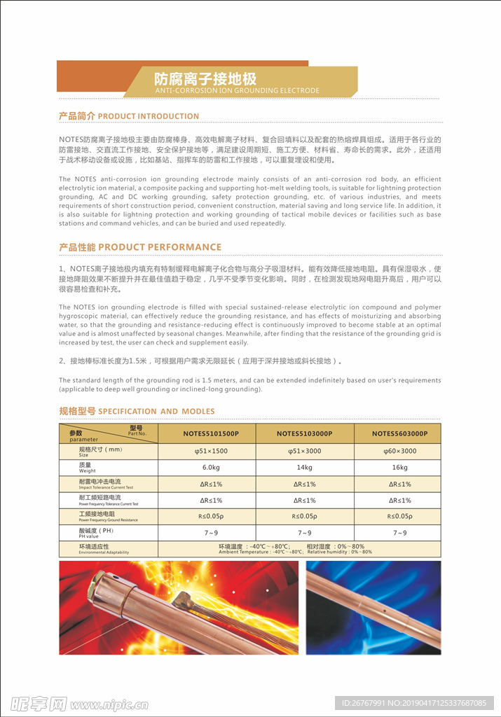 防腐离子接地