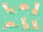 动漫猫的各种神态 卡通猫