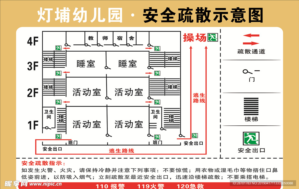 安全疏散示意图