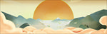 中国风山水画