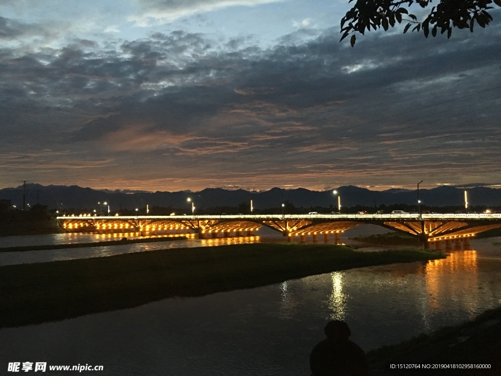 崇州 西江桥 夜景