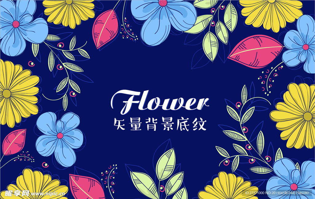 花朵遍布背景图片