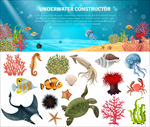 海洋生物矢量图