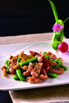 蜜豆炒蒜香肉