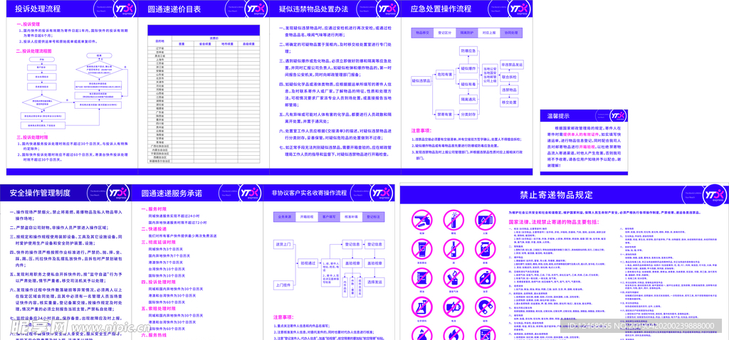 圆通新版制度牌