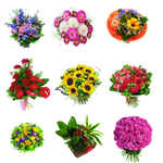 鲜花花饰花束psd素材