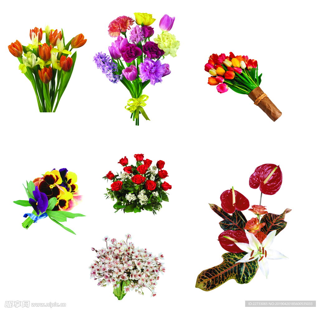 鲜花花饰与花束