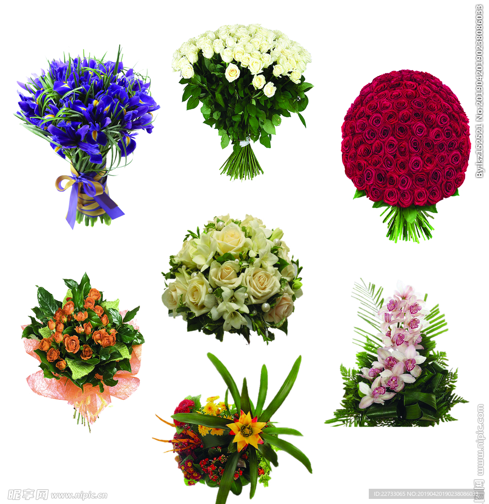 鲜花花饰与花束素材
