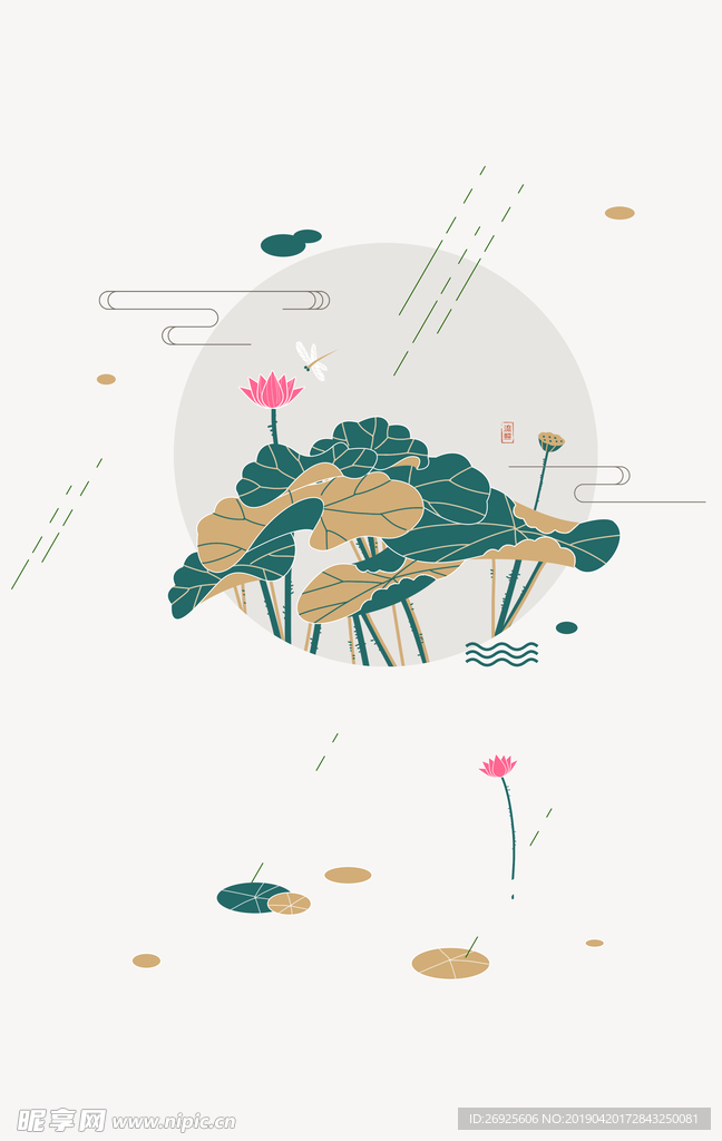 花鸟山水画 中国风 水墨工笔画