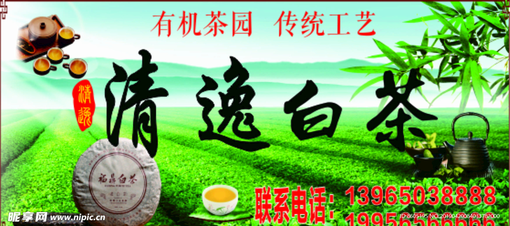 清逸白茶宣传背景
