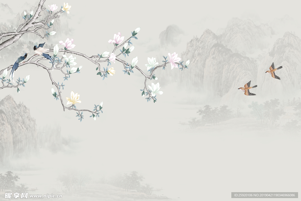 中式花鸟图