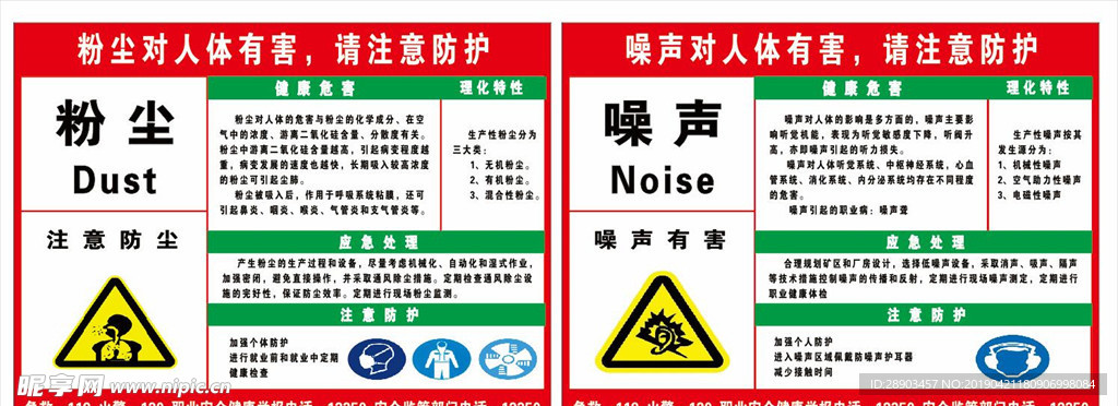 噪声危害 粉尘危害横版