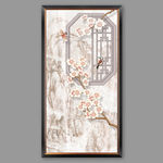 梅花香花鸟大理石玄关