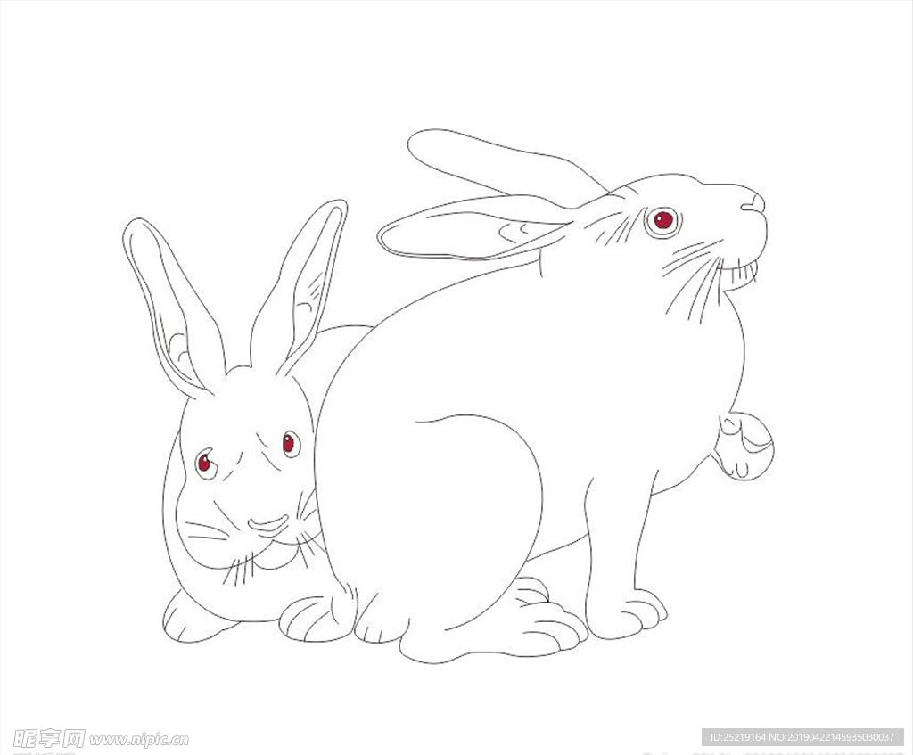 兔子 手绘图