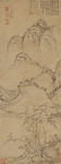 元代画家曹知白 疏松幽岫图轴