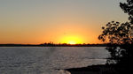 新西兰海滨夕阳风光