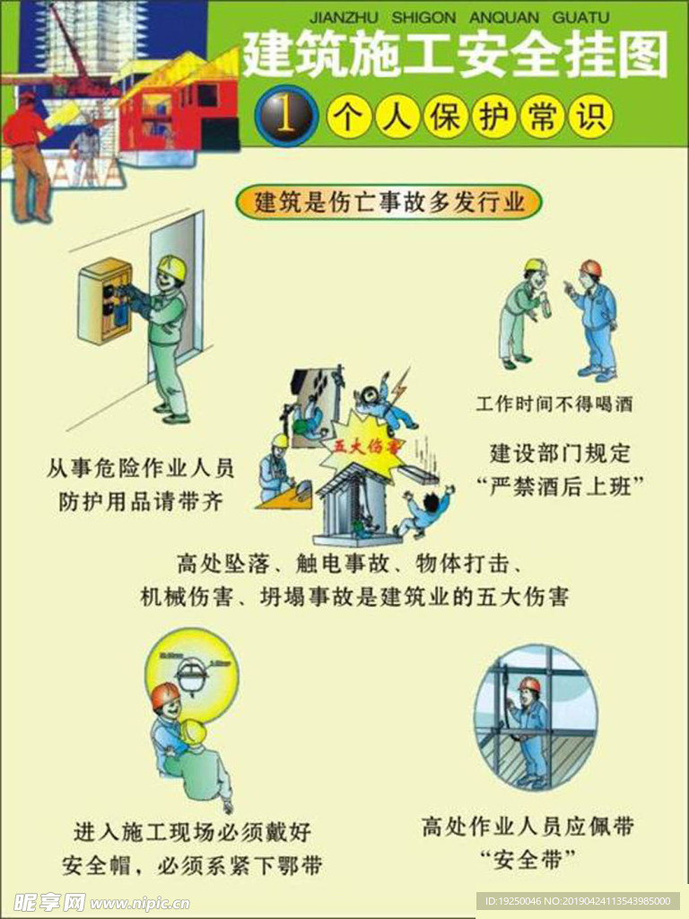 建筑施工安全挂图工地