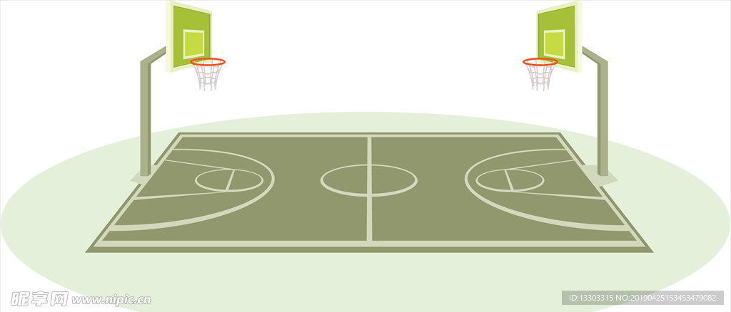 篮球场矢量素材图片