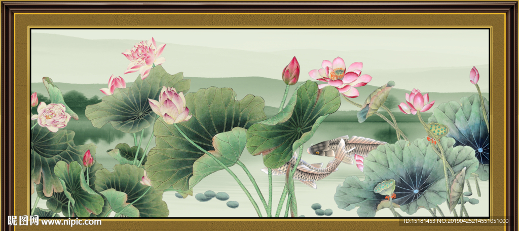 国画荷花