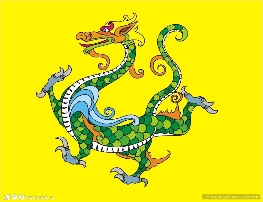 手绘线描龙