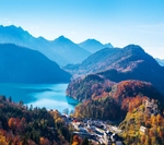 风景 高山 湖水 山林