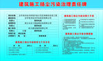 建筑工地扬尘污染治理责任牌