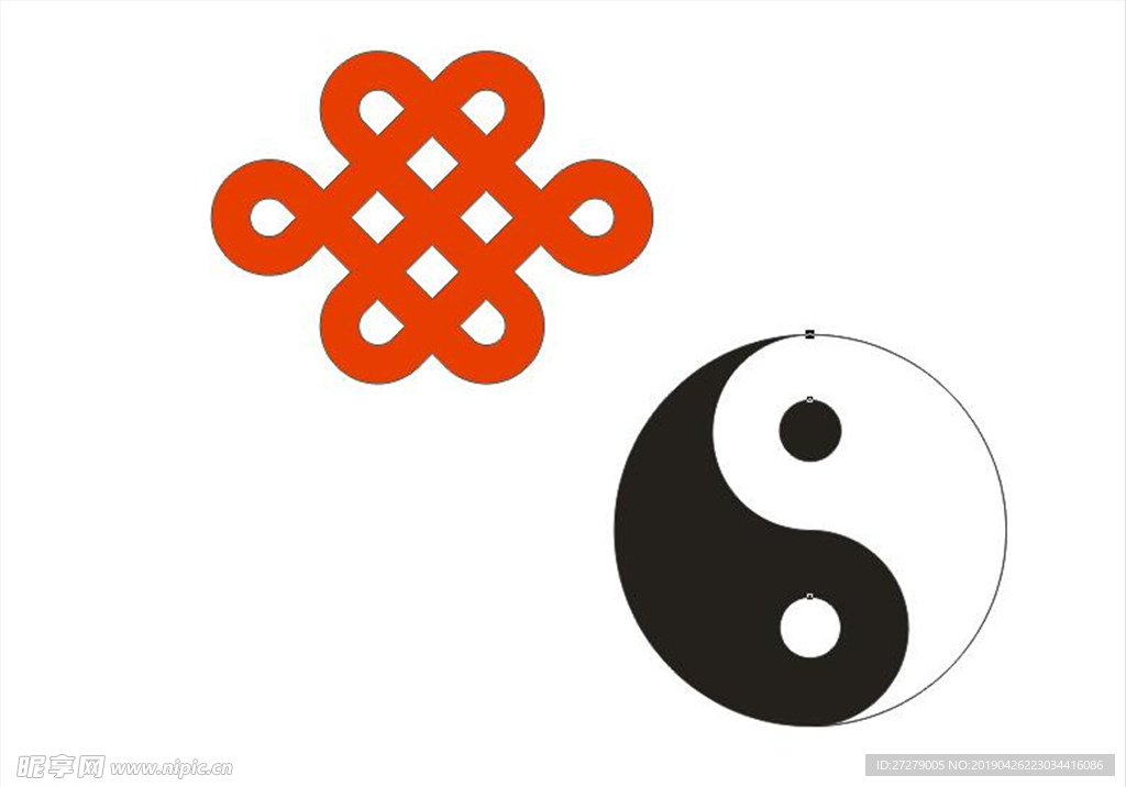 太极图   中国结  CDR