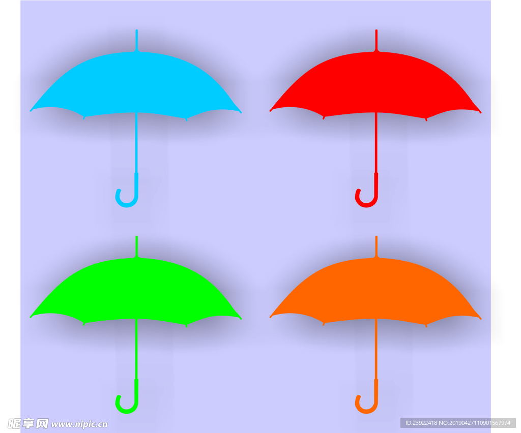 雨伞矢量图