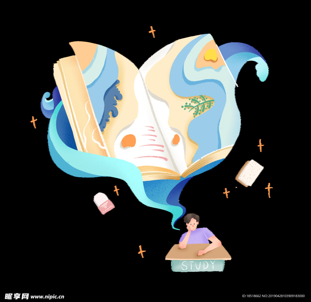 扁平化女孩插画