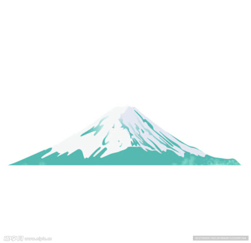 高清矢量图 扁平 日本富士山