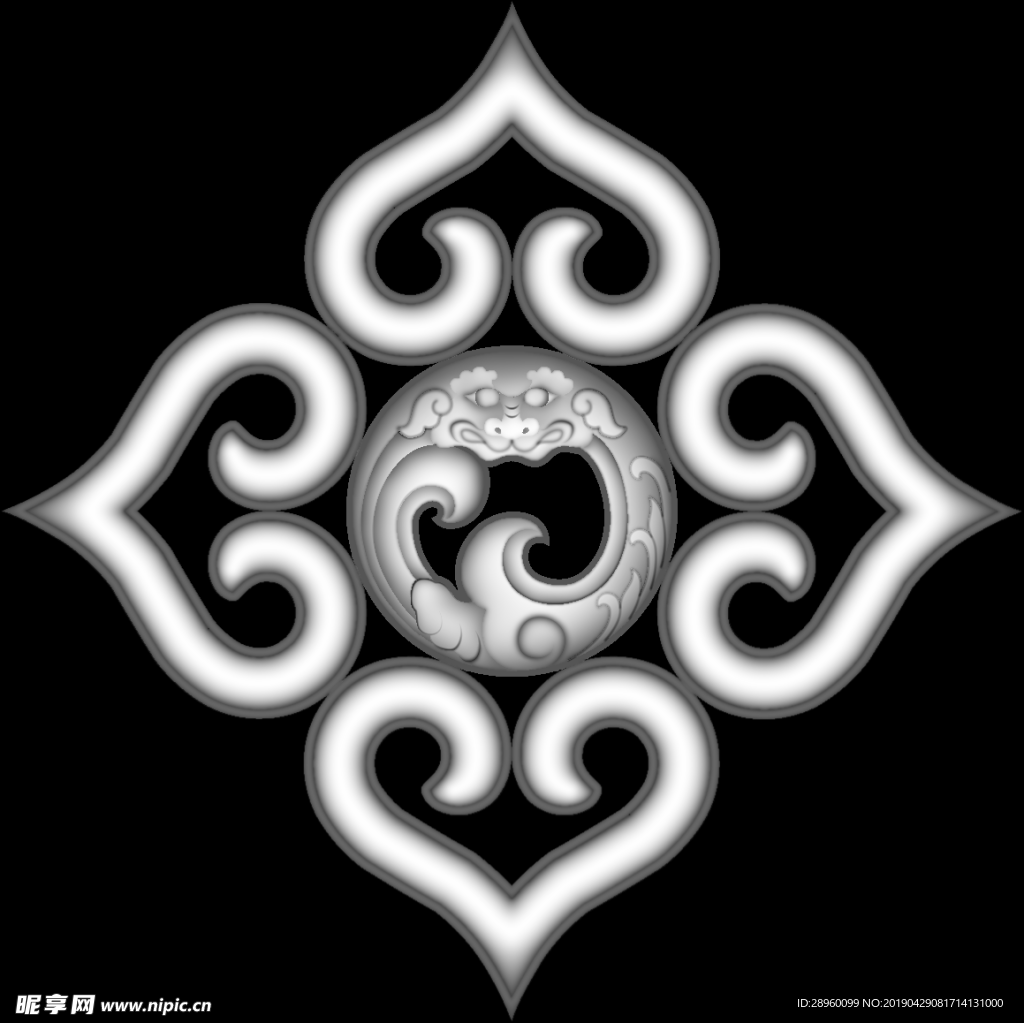 洋花灰度图图片