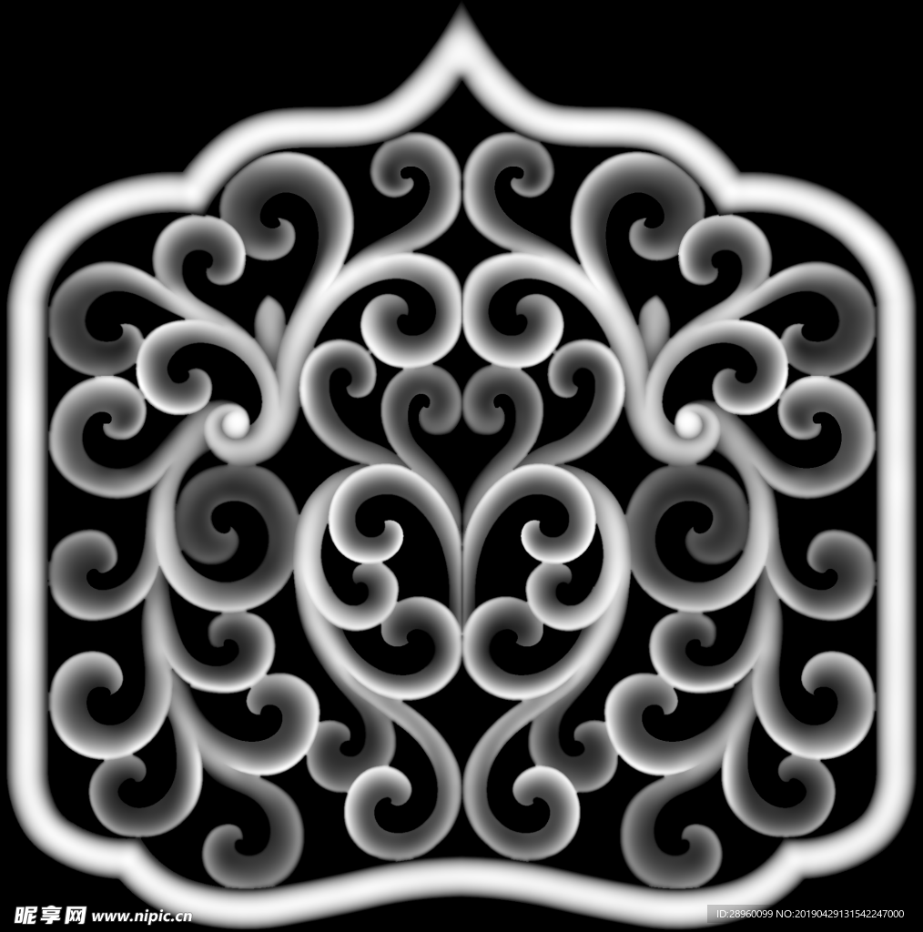 洋花灰度图图片