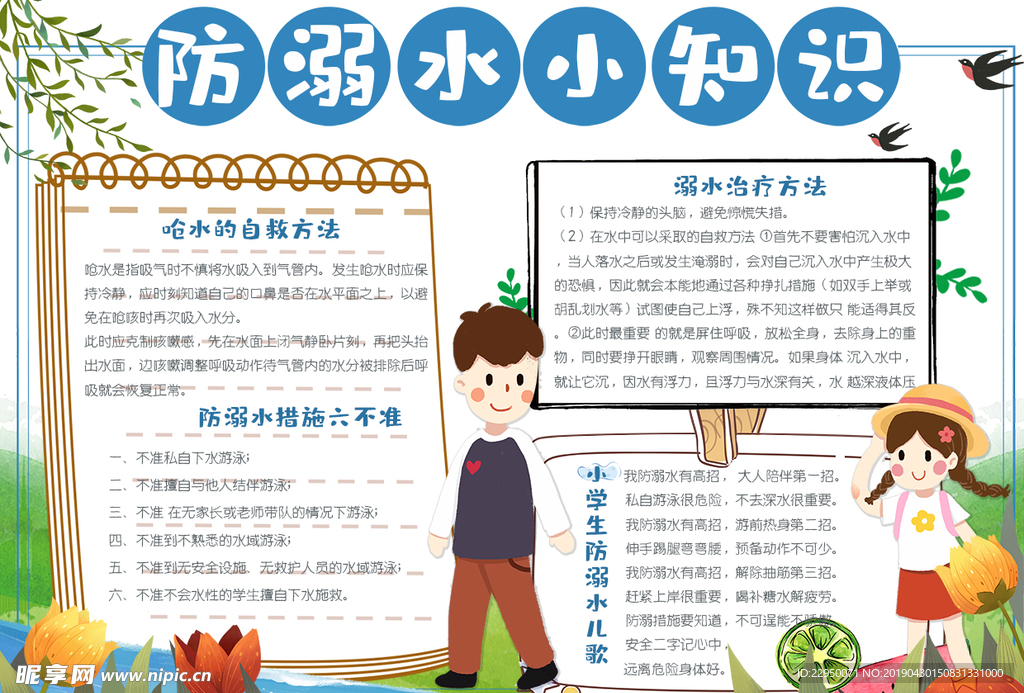 游泳安全小报